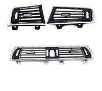 ZEPHYX Un ensemble de panneau de sortie de grille de ventilation de climatisation, for BMW série 5 F07 GT, première rangée de vent, gauche, centre droit, avec plaque chromée Évent de sortie d'air (Co