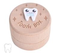 ZEPIQOR 1 pcs Boite a Dents de Lait, Boite a Dents de Lait Garcon avec Motif de Dents de Lait pour garçons et filles, Boite à Dents de Lait pour Stockage des dents, Cadeau pour les nouveaux parents