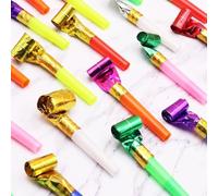 ZEPIQOR 100 PCS Sifflet Anniversaire Enfant, Sifflet Cotillons pour Enfant, Partie Trompette Parti Blowouts Fête Whistles Souffleur de Fête, pour Fête Anniversaire Mariage Diverses Parties