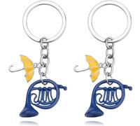 ZEPIQOR 2 pcs Porte-clés cor français - Pendentif Parapluie Porte-clés émail Corne Bleue, How I Met Your Mother, Comment j'ai rencontré Votre mère, Cadeaux pour Les Parents, Cadeaux de Vacances