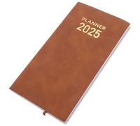 ZEPIQOR 2025 Bullet Dotted Journal, carnet pointillé a5, Carnet de Notes Pointillé A5-120gsm Papier, 120 Pages, Végane cuir Relié avec Point Journal, Poche arrière, brun