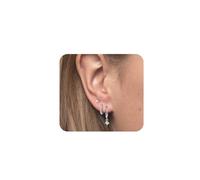 ZEPIQOR 3 Paires Boucles d'oreilles Argent pour Femme Plaquée Carats Petites Clou d'Oreilles Mini Boucles d'Oreilles Créoles pour Plusieurs Piercings Oreille Cartilage