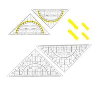 ZEPIQOR 4 Pièces Equerre de Géométrie Hypoténuse 160 cm 226cm en Plexiglassans Facette Très Flexible Difficile à Casser