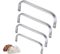 ZEPIQOR 4pcs Cadre de Sac à Main en Aluminium Fermoir Porte Monnaie Couture Kit Bricolage Tubulaire interne de Forme Carrée M DIY Accessoire pour Sac au Crochet