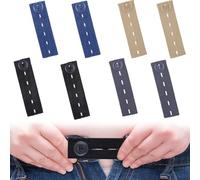 ZEPIQOR 8 Pièces Elargisseur Pantalon, Rallonge Bouton Pantalon, Réglable Elargisseur Pantalon Grossesse, Extenseur de Taille Rallonge Ceinture Elastiques Waist Bouton pour Jeans Pantalons Jupes