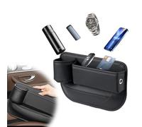 ZEPIQOR accessoire voiture, Organisateur Voiture, Stockage d'écart de Siège de Voiture, poche de console de siège avant en cuir PU, pour Téléphones Mobiles Clés Cartes Lunettes Portefeuilles