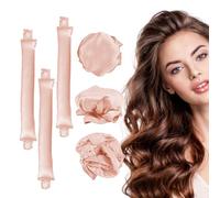 ZEPIQOR Boucle Sans Chaleur, 3 Pièces heatless curls, boucle sans chaleur, Boudin Cheveux Boucle Sans Chaleur, Bigoudis Sans Chaleur Rouleau Cheveux, Heatless Curls für Alle Haartypen(rose)