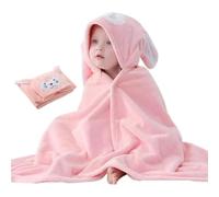 ZEPIQOR Cape De Bain Bebe 1Pcs Serviette De Bain Bébé Cape De Bain Bebe Garcon Serviette Éponge,Douces & Absorption Forte,70 x 140cm Peluche De Corail De Haute Qualité, Cape De Bain 0-5 Ans (rose)