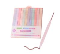 ZEPIQOR Double Tête Surligneurs Pastel Esthétiques 12pcs, surligneur pastel, Couleurs Assorties No Bleed Dry Fast Easy to Hold Pour journal, planificateur de la Bible, notes, école