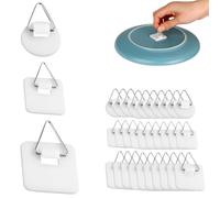 ZEPIQOR Lot de 30 3 styles crochet adhesif mural Crochets Adhésifs Invisibles, Accroche Tableau Adhesif, Accroche Tableau Mural sans Percer, Support Tableau Mural pour Accrocher