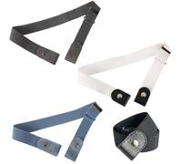 ZEPIQOR Lot de 4 ceintures sans boucle, ceinture enfant garçon, élastique, ceinture enfant fille, pour enfants garçons filles réglables sans boucle, invisibles, avec cuir