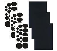 ZEPIQOR Lot de 6 feuilles de rustines de réparation en nylon pour doudoune, patch doudoune, 48 pièces de rustines autocollantes imperméables pour doudoune, vêtements d'extérieur(Noir