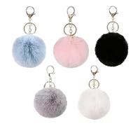 ZEPIQOR Porte-Clés à Pompon - Pendentif de Sac en Peluche, Accessoire de Boule en Peluche Pour Sac à Main et Voiture