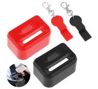 ZEPIQOR Protège Ceinture de Securite Enfant 2 Pieces, Empêche les Enfants de Déboucler la boucle de ceinture de sécurité, le couvercle de boucle de ceinture de serrure enfant avec 2 clés