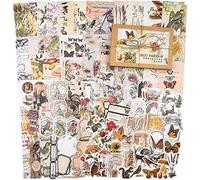 Zepitniy 200 Pièces Autocollant Scrapbooking 120 Scrapbooking Papier 80 Washi Autocollant Stickers Vintage Autocollant Bullet Journal Rétro Sticker Fleurs et Plantes pour Scrapbook Déco Craft DIY