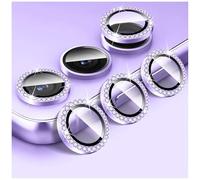 Zeponny Protection Objectif Caméra Compatible avec Samsung Galaxy A14/A24/A34/A54, Protection D'écran en Verre Trempé 9H Effet Diamant pour Appareil Photo, Individuelle en Aluminium (Violet)