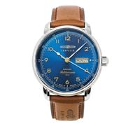 Zeppelin 100 Jahre Cadran Bleu Automatique Décontractée Cuir Z96643 pour Homme