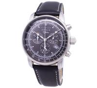 Zeppelin 100 Jahre Cadran Noir Quartz Habillée Bracelet Cuir Z76802 pour Homme