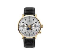 Zeppelin Montre pour homme 7038-1 LZ129 Hindenburg – Quartz Phase de Lune Dorée