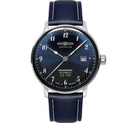 Zeppelin 8056-3 Montre automatique pour homme Hindenburg LZ129 bleu foncé