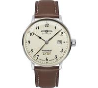 Zeppelin 8056-5 Montre automatique pour homme Hindenburg LZ129 Marron/Beige