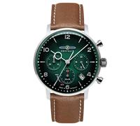Zeppelin Montre Homme Hindenburg 80864 Chronographe solaire Bracelet cuir marron Étanche 50m