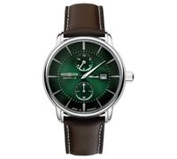 Zeppelin Atlantic 8426-4 - Montre mécanique homme 42 mm cadran vert bracelet cuir marron