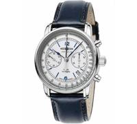 Zeppelin Montre chronographe pour homme 8614-1 Bracelet cuir bleu