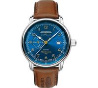 Zeppelin 9668-3 Montre homme automatique 100 ans Méditerranée Marron/Bleu