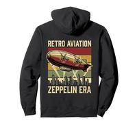 Zeppelin Era Retro Aviation Art Déco City Skyline Sweat à Capuche
