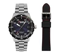 Zeppelin Eurofighter 7268M-3 Lot de 3 Montres automatiques pour Homme avec 2 Bracelets Verre Saphir