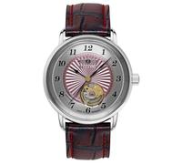 Zeppelin Friedrichshafen 8569-5 Montre automatique pour femme en acier inoxydable argenté Open Heart