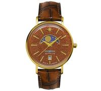 Zeppelin Luna 8139-5 Montre à quartz pour femme avec phases de la lune et date avec bracelet en cuir, bracelet