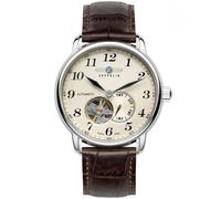 Zeppelin LZ-127 7666-5 Automatique argent brun Montre Homme 41mm 50M