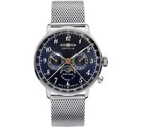 Zeppelin Montre LZ129 Hindenburg Phase de lune Homme Quartz Acier inoxydable 7036M-3