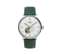 Montre - ZEPPELIN - Hindenburg - Acier 40mm - Cuir Vert - Automatique 50m