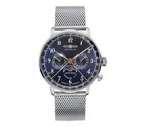 Zeppelin lz129 Hindenburg moonphase Montre Homme Analogique Quartz avec Bracelet Acier Inoxydable 7036M-3