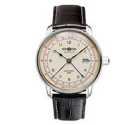 ZEPPELIN 7668-5 Hommes Automatic Dual Time avec Sangle en Cuir