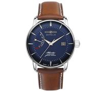 Zeppelin Montre à affichage analogique 'Atlantic automatic power reserve' bleu foncé / marron / argent, Taille One Size
