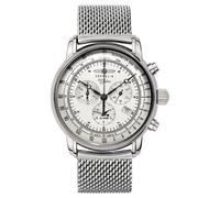 Zeppelin Montre Chronographe Homme 100 Ans (42 Mm) Avec Cadran Argenté 7680M-1