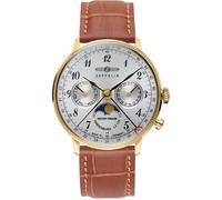 Zeppelin Montre Femme Quartz Chronographe avec phase de lune et bracelet cuir 7039-1