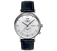 Zeppelin Montre pour homme 8044-1 Hindenburg - fabriquée en Allemagne, couleurs argentées, bracelet en cuir noir