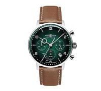 Zeppelin Montre Homme Hindenburg 80864 Chronographe solaire Bracelet cuir marron Étanche 50m