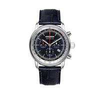 Zeppelin Montre LZ14 8888-3 Marine - Chronographe Quartz, Cuir façon croco Argent/Bleu