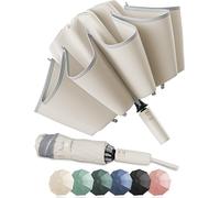 Zeproage Parapluie Inversé, Pliage Inversé, Ouverture et Fermeture Automatiques, Protection UV, Coupe-vent, Bande Réfléchissante, Cadre en Aluminium à 10 Nervures, pour Voiture et Extérieur