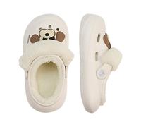 ZEPYFXIT Chaussons Enfant Hiver Chaud Antidérapants Souples Pantoufle Peluche Animaux Drole pour Garçons Filles Bébés l'Intérieur Maison Beige Taille 24/25