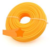 Zeqeey Fil de coupe herbe en nylon en forme d’étoile robuste 3,0 mm - 0,12 pouce x 50m 164ft, Fil pour débroussailleuse de remplacement épais et durable compatible avec la tondeuse à gazon universelle