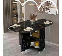 ZEQFEMKL Table à Manger Pliante en Bois, Table à Manger avec Rangement, Table à Manger rétractable pour la Maison, Table à abattants, Tables à Manger d'angle Pliantes pour Petits espaces, pour Le sal