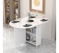 ZEQFEMKL Table à Manger Pliante en Bois, Table à Manger avec Rangement, Table à Manger rétractable pour la Maison, Table à abattants, Tables à Manger d'angle Pliantes pour Petits espaces, pour Le sal