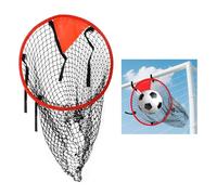 Zequech Lot de 2 filets de cible, avec point de cible rouge, objectifs d'entraînement pour but de football, balles d'angle, coups francs, tirs longs, sangles de corde réglables, pas facile à déplacer